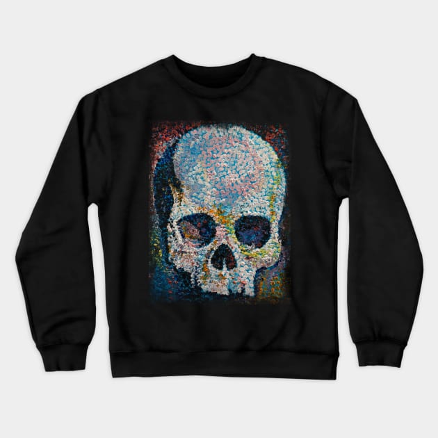 Pointillism Skull Crewneck Sweatshirt by creese